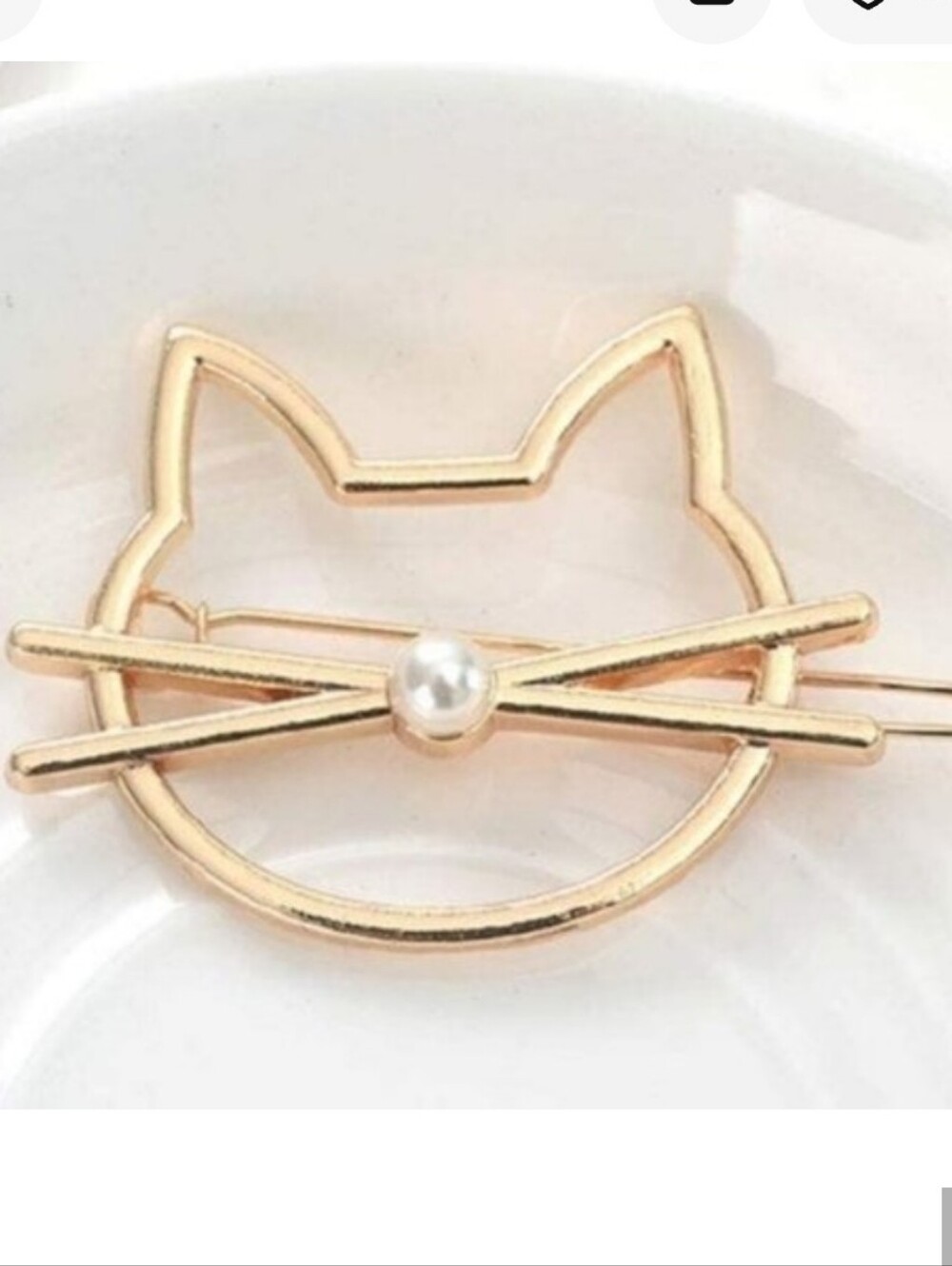 Brandy Melville Gold Metal Cat Whiskers Hair Clip